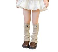 Zkydhbd Chaussettes colorées tendance pour enfants, jambières confortables, couvre-jambes tricotées à la mode pour diverses occasions, chaussettes noires, avoine., taille unique
