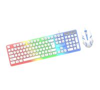 Zkydhbd Clavier de jeu 104 touches et combo filaire coloré rétroéclairé LED pour PC portable de bureau confortable et ergonomique