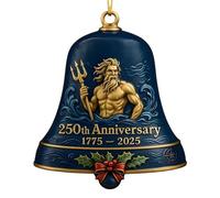 Zkydhbd Cloches en acrylique pour 250e anniversaire de mariage, décoration de sapin de Noël, décoration pour collectionneurs, amateurs d'histoire, décoration commémorative pour sapin de Noël