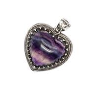 Zkydhbd Collier avec pendentif en labradorite et améthyste à la mode pour les amateurs de mode avec un goût pour le passé, pendentif élégant en pierre, taille unique, Comme décrit, Comme décrit.