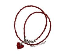 Zkydhbd Collier avec symbole d'amour romantique et décoration avec cristaux et pierres de base robuste pour usage quotidien Collier tendance sur le thème de l'amour, taille unique, Comme décrit, Comme