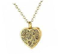 Zkydhbd Collier commémoratif en acier inoxydable pour animal de compagnie, pendentif urne en forme de cœur pour cendres, fourrures, médaillons funéraires, collier souvenir pour animaux de compagnie