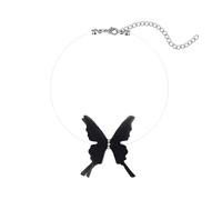 Zkydhbd Collier élégant avec breloque papillon invisible pour femme - Chaîne réglable, as show, Fil de pêche en acier titane