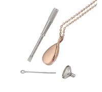 Zkydhbd Collier en acier inoxydable robuste en forme de bouteille de parfum avec pendentif géométrique gravé - Accessoire de bijoux pour femme tendance, as show, Acier inoxydable