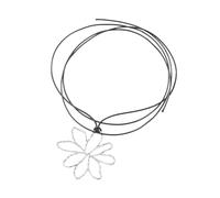 Zkydhbd Collier floral irrégulier avec pendentif en forme de fleur, chaînes de clavicule multicolores creuses, bijoux légers, collier tendance, taille unique, Comme décrit, Comme décrit.