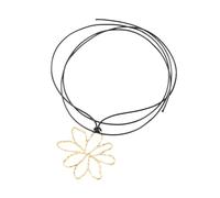 Zkydhbd Collier floral irrégulier avec pendentif en forme de fleur, chaînes de clavicule multicolores creuses, bijoux légers, collier tendance, taille unique, Comme décrit, Comme décrit.