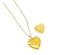 Zkydhbd Collier ras du cou avec médaillon en forme de cœur gravé pour la Saint-Valentin, as show, Acier titane