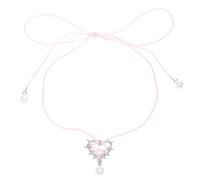 Zkydhbd Collier tendance avec pendentif en forme de cœur et épine - Chaîne à lacets - Collier simple - Bijou de fête - Bijoux tendance pour femme, taille unique, Comme décrit, Comme décrit.