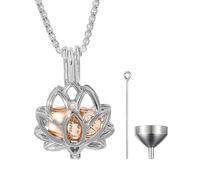 Zkydhbd Collier urne funéraire pour animaux de compagnie, pendentif en forme de fleur, pendentif urne souvenir pour animal domestique, bijoux pour urne commémorative