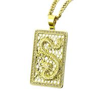 Zkydhbd Collier vintage Dragon avec pendentif inspiré de la culture traditionnelle chinoise, as show, Cuivre