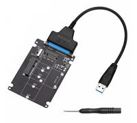 Zkydhbd Convertisseur compact MSATA pour disque solide vers USB avec connecteurs Plug and Play Entretien sans tracas MSATA