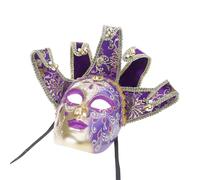 Zkydhbd Costume de bal masqué vintage vénitien, bouffon, carnaval, cosplay, fête d'Halloween pour femmes et hommes, décorations murales