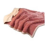 Zkydhbd Couverture chaude d'automne et d'hiver pour lit épais en polaire de lait matelassé géométrique confortable lavable canapé climatisation polaire