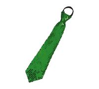 Zkydhbd Cravate fine à paillettes scintillantes avec fermeture éclair réglable - Cravate pré-nouée - Tendance - Cosplay - Costume de fête - Élégante cravate, Vert, taille unique