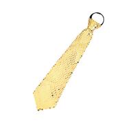 Zkydhbd Cravate unisexe pré-nouée avec fermeture éclair réglable à paillettes pour mariage, remise de diplôme, fête, costume cravate pour homme, doré, taille unique