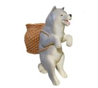 Zkydhbd Décoration d'aquarium en forme de panier pour chien, décoration d'aquarium, accessoires d'atterrissage, statue de table de bureau, statue pour aquarium de poisson pour bureau