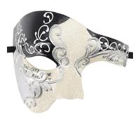 Zkydhbd Demi-visage masqué pour bal masqué vénitien pour Halloween, accessoire de cosplay, vénitiens unisexes pour bal masqué