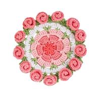 Zkydhbd Dessous de verre au crochet avec fleur, parfaits pour les restaurants, les boissons, les tasses, les cadeaux, les cadeaux en tricot, résistants à la chaleur, décoration de cuisine