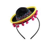 Zkydhbd Dia De Muertos Chapeau Sombrero Bandeau Mexicains Festival Costume Bandeau Facile à Porter pour Adultes Enfants Animaux Sombrero Bandeau