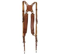 Zkydhbd Double harnais pour appareil photo - Pour photographes - Confortable à porter - Gauche/Droite/Double Harnais d'épaule en cuir, Épaissir nouveau devrait, taille unique