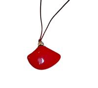 Zkydhbd Élégant collier avec pendentif feuille de ginkgo sur cordon tressé de couleur élégante, portable pour les occasions décontractées et formelles, utilisation tendance