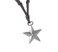 Zkydhbd Élégant collier en corde réglable en forme d'étoile qui ajoute une touche d'individualité à n'importe quelle tenue. Texture cuir et alliage, as show, PU + alliage