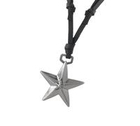 Zkydhbd Élégant collier en corde réglable en forme d'étoile qui ajoute une touche d'individualité à n'importe quelle tenue. Texture cuir et alliage, as show, PU + alliage