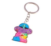 Zkydhbd Élégant porte-clés Alien Craft en acrylique, design minimaliste de science-fiction, anneaux légers et élégants, accessoire cadeau pour usage quotidien, porte-clés portable essentiel pour clés