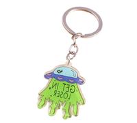 Zkydhbd Élégant porte-clés Alien Craft en acrylique, design minimaliste de science-fiction, anneaux légers et élégants, accessoire cadeau pour usage quotidien, porte-clés portable essentiel pour clés