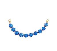 Zkydhbd Embrayages pour sac à main - Chaînes de perles translucides - Sangle de rechange pour sac à main - Accessoires de sacs à main - Chaînes courtes semi-transparentes, bleu, One Size