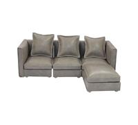 Zkydhbd Ensemble de canapé simple en tissu doux pour maisons de poupées, modèle à l'échelle 1/12, accessoires de canapé miniature, meubles de poupée en bois