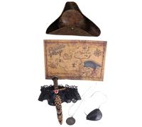 Zkydhbd Ensemble de costume de pirate pratique en tissu respirant - Accessoires de cosplay pour fêtes et Halloween - Avec foulard