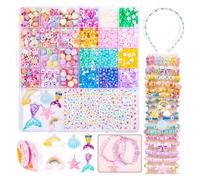 Zkydhbd Ensemble de perles pour fabriquer des bijoux d'amitié, jouet éducatif sûr pour filles et filles