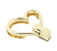 Zkydhbd Fermoir de sac en forme de cœur - Boucles en métal - Accessoires de quincaillerie - Fermoirs de sac à main en forme de cœur, doré, One Size