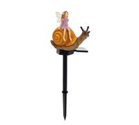 Zkydhbd Figurine d'escargot de jardin solaire sur piquet - Lampes solaires décoratives d'extérieur - Statue lumineuse pour jardin et femmes au foyer