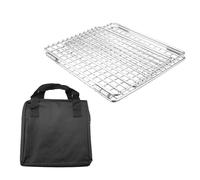 Zkydhbd Filet de gril pliable pour économiser de l'espace - Réchaud de barbecue - En acier inoxydable - Pour le camping en plein air - Pour poisson