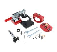 Zkydhbd Gabarit d'alésage pour charnière cachée de 35 mm en alliage d'aluminium - Guide de perçage - Ouvre-trou pour le travail du bois - Localisateur de perceuse pour porte d'armoire - Gabarit de