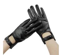 Zkydhbd Gants à doigts complets - Embellissements esthétiques - Cosplay - PU - Construction - Discothèque - Mode - Gants punk, Noir , taille unique
