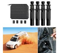 Zkydhbd Gestion facile de la pression des pneus pour véhicule - 4 dégonfleurs réglables de 0,7 à 2,1 bar avec valves - Capuchons de protection et sac de transport - Entretien de la pression des pneus
