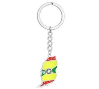 Zkydhbd Identifiez facilement vos bagages avec ce porte-clés en forme de drapeau de la Grenade avec joli pendentif, pratique et pratique pour exprimer votre attention et vos bénédictions avec le