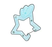 Zkydhbd Joli porte-clés mousqueton en acrylique en forme d'étoile pour femme - Pendentif personnalisé - Porte-jouet décoratif en acrylique, Étoiles ailées bleues, taille unique