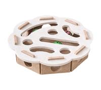 Zkydhbd Jouet puzzle en feutre doux pour chats avec clochettes et boule pour empêcher les chats de jouer activement