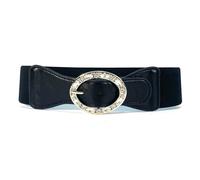 Zkydhbd Large ceinture léopard à paillettes élégante et confortable - Ceinture polyvalente - Convient pour les amateurs de mode féminine, Noir , taille unique