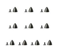 Zkydhbd Lot de 10 clous à vis élégants en alliage texturé pour ceintures, colliers et accessoires de mode, 6 pointed cones 12x1, Comme décrit, Comme décrit.