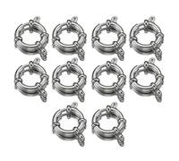 Zkydhbd Lot de 10 fermoirs de collier en acier inoxydable avec crochet à ressort sécurisé et connecteur pour colliers personnalisables, connecteur multifonction en acier inoxydable