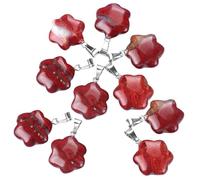 Zkydhbd Lot de 10 pendentifs en forme de fleur en cristal naturel assortis pour fabrication de bijoux, taille unique, Comme décrit, Comme décrit.