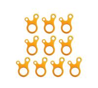 Zkydhbd Lot de 10 tendeurs de corde en alliage d'aluminium - Régulateur de résistance - Longueur réglable - Accessoire de tente - Tendeurs de cordon de camping