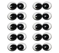 Zkydhbd Lot de 10 yeux artificiels professionnels - Yeux plats - Avec aspect naturel - Pour une vie de création miniature comme yeux de poupée