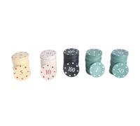 Zkydhbd Lot de 100 jetons de casinos pour l'enseignement des pièces de monnaie - Petit comptage d'apprentissage - Jeu de roulettes - Jeton de bingo
