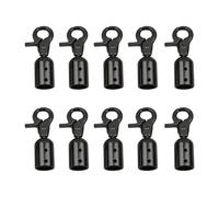 Zkydhbd Lot de 2/10 boucles en métal pour sac à main, cordon de suspension, crochet de cordon, Noir , One Size